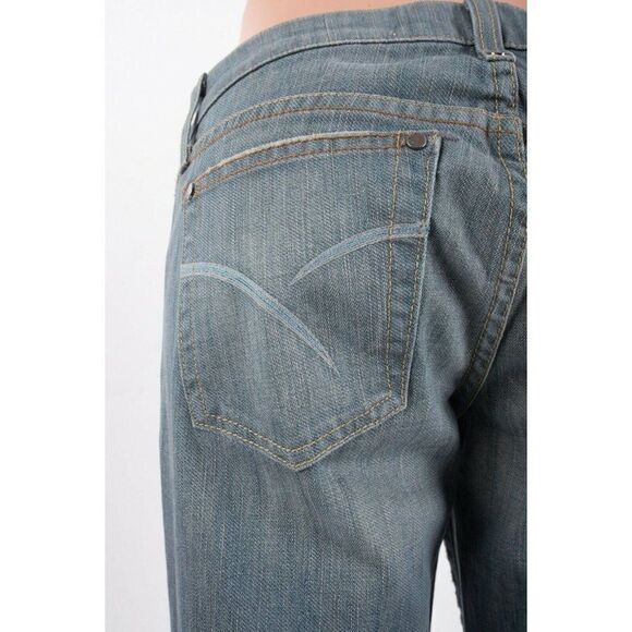 Joe's Jeans Womens GAL Jeans Sz 28 x 30 Gray Blue Bootcut Top Stitching Denim - Picture 5 of 8